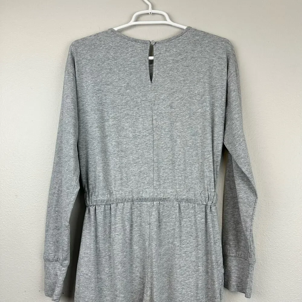 Lovers and Friends Long Sleeve Knit Jumpsuit Gray Small